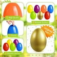 thumbnail image 4 of SpringFlower 3.5” Unfilled Easter Eggs, 36 pcs Colorful Egg Plus 1 Golden Egg, Empty Plastic Eggs Fillable with Candy, Treats, Presents for Toy Basket,Easter Decorations, Toy Egg Basket,Boys & Girls, 4 of 10