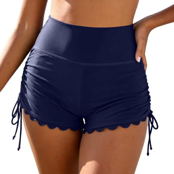 Yammkia Swim Shorts for Women Women's Swim Shorts High Waisted Bathing Suit Bottoms Swimwear Boyshort Swimming Swimsuit Board Shorts(Dark Blue,XXXL)