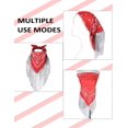 thumbnail image 2 of Bandana con flecos y piedras de strass JIANGLAI con gafas de sol en forma de corazón roja, 2 of 8