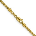 thumbnail image 3 of 14K Yellow Gold Box Chain Styles Necklace 2.4 mm Semi-Solid D/C Round 24 inch, 3 of 4