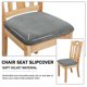 thumbnail image 4 of Cubierta de asiento de silla de comedor de terciopelo PiccoCasa de 4 piezas, elástica y ajustable, 18"x18" gris, 4 of 7