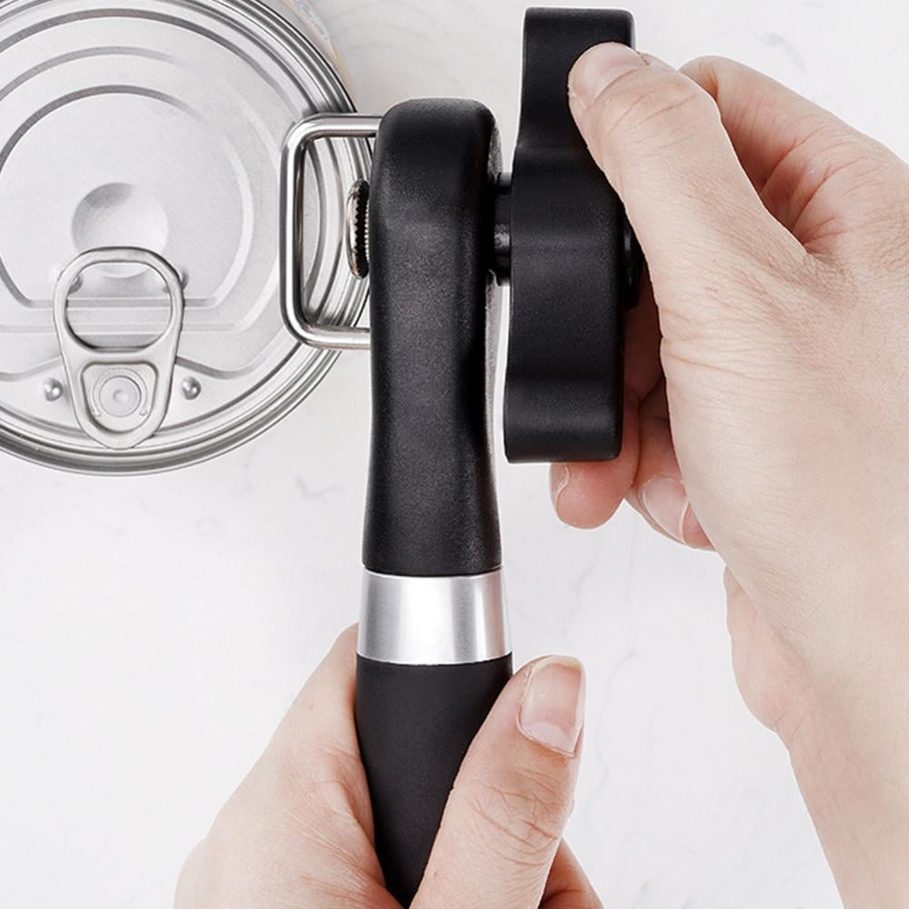 Safe Cut Manual Can Opener, Can Opener Handheld, Smooth Edge Can Opener, Ergonomic Smooth Edge, Food Grade Stainless Steel Cutting Can Opener for