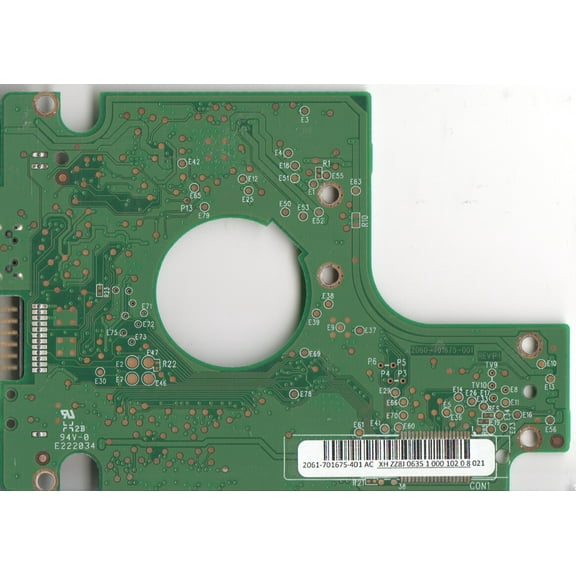 WD10TMVV-11A27S2, 2061-701675-401 AC, WD USB 2.5 PCB