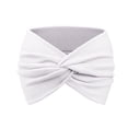 thumbnail image 3 of Ljudmp Women's Men's Extra Wide Headbands Soft Turban Twist Headband Stretchy Non Slip Workout Yoga Hair Band White, 3 of 5