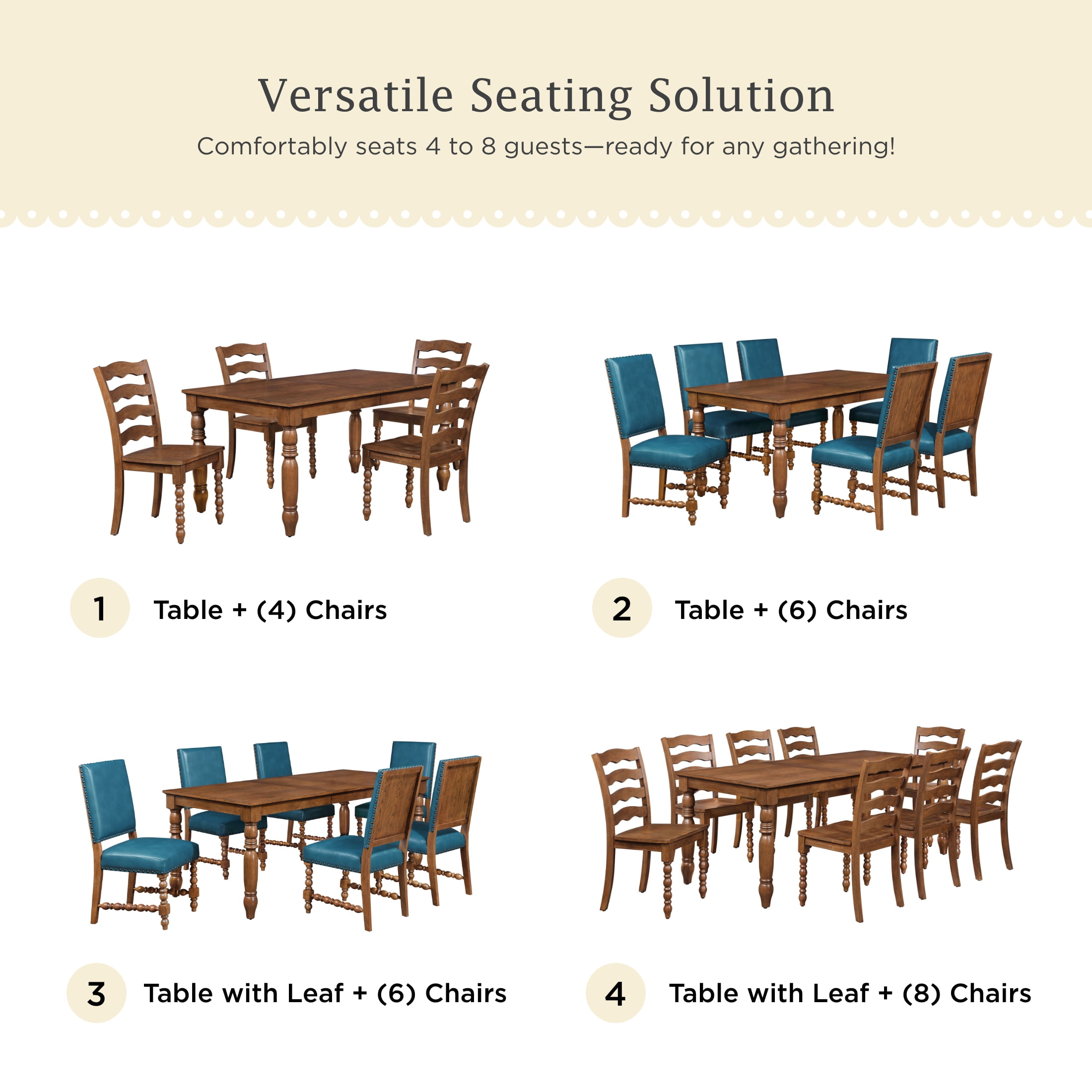 The Pioneer Woman Harper Extendable Wood Dining Table, Homestead Brown