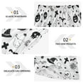thumbnail image 3 of Women's Silk Pajama Shorts Black and White Halloween Pajama Shorts Women's Casual Pajama Shorts with Pockets, 3 of 6