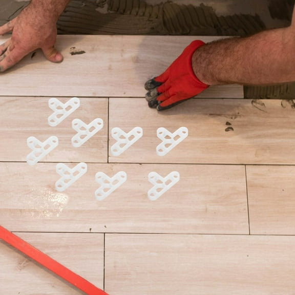 Hemoton 100pcs Tile Leveling System T-Shaped Tile Spacers for Ceramic Tile Installation Tile Positioning Tool for Smooth and Accurate Leveling Reusable Tile Levelers for DIY and Professional Use