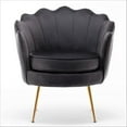 thumbnail image 5 of US Pride Furniture Cavett 28.3" Wide Velvet Barrel Chair with Gold Metal Legs Mustard Yellow, 5 of 5
