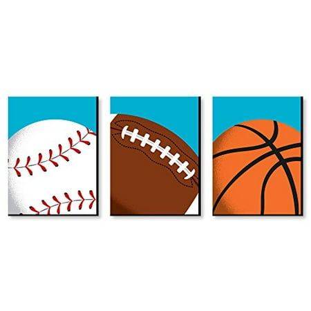 Big Dot Of Happiness Go Fight Win Sports Themed Nursery Wall Art Kids Room Decor And Game Room Home Decorations Gift Ideas 7 5 X 10 Inches Set Of 3 Prints Walmart Canada
