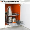 thumbnail image 2 of KFFKFF 18x20 inch Drawer Basket 2-Tier Wire Pull Out Cabinet Under Sink Organizer, 2 of 9
