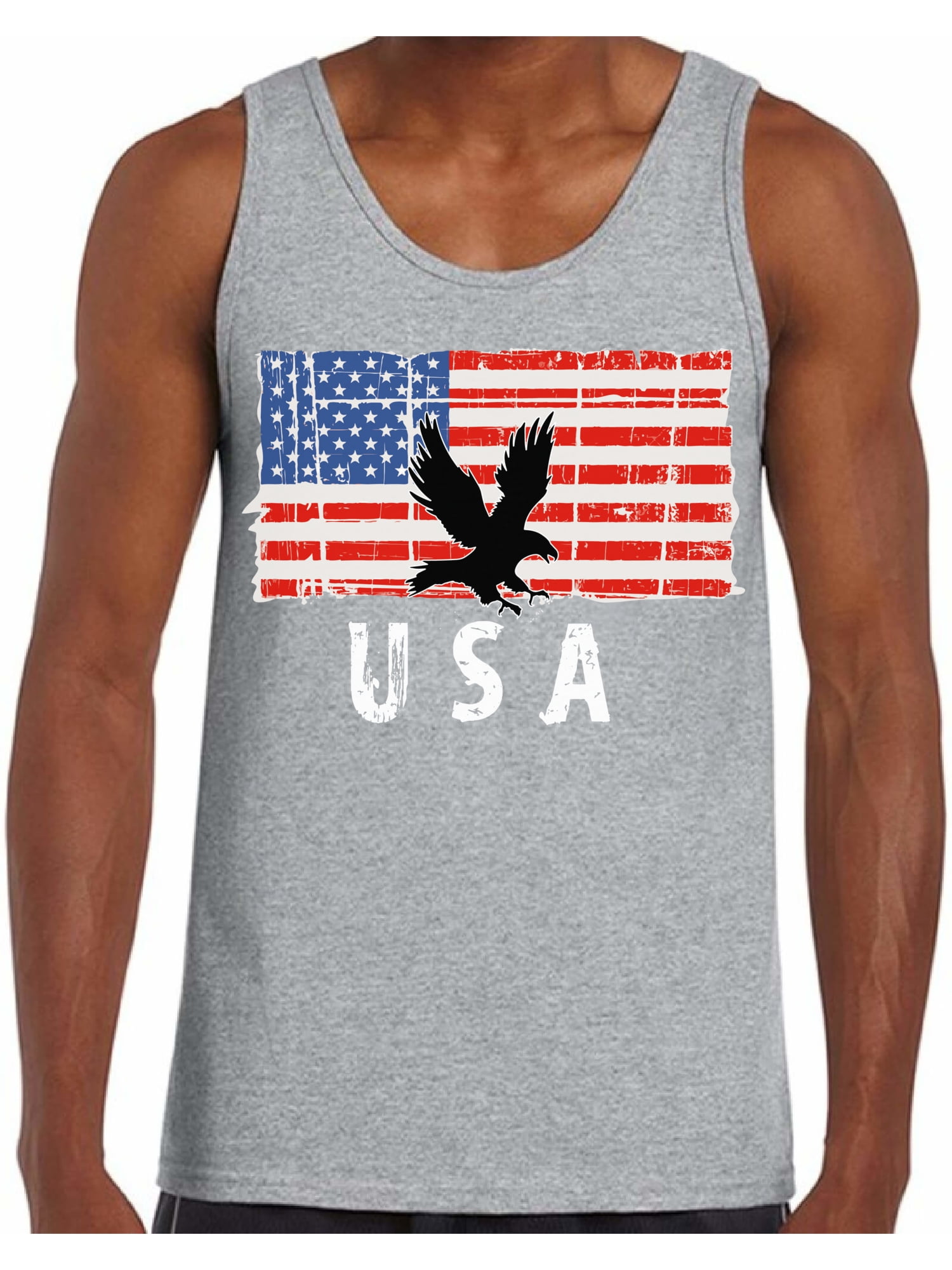 Awkward Styles Eagle USA Men Tank Top One Nation USA Patriotic Shirt