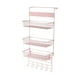 thumbnail image 5 of Organizador de despensa para sobre la puerta, estantes para condimentos, multiusos, ahorra espacio, de metal Rosa, 5 of 9