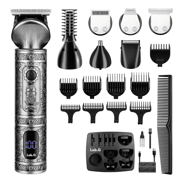 Rasuradora Electrica Lab.G Afeitadora Barba Profesional Cortadora De Pelo Recargable gris