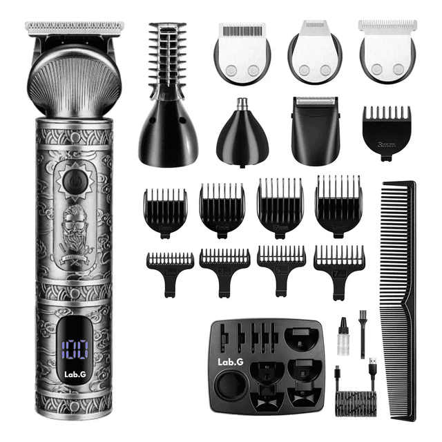 Rasuradora Electrica Lab.G Afeitadora Barba Profesional Cortadora De Pelo Recargable gris