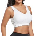 thumbnail image 2 of Everyday Bras for Women plus Sized Sports Bra 36c Bra Pack Low Support Sports Bras for Women Womens Wireless Bra Running Sports Bras Women Bras plus Size Front Closure Push up Bras Woman's White 3XL, 2 of 4