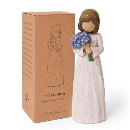 thovorrnl Sympathy Gifts for Loss of Loved One, Forget Me Not Home Decor Figurine, Healing Accent Ornament, Memorial Gift for Grandma, Mom, Aunt
