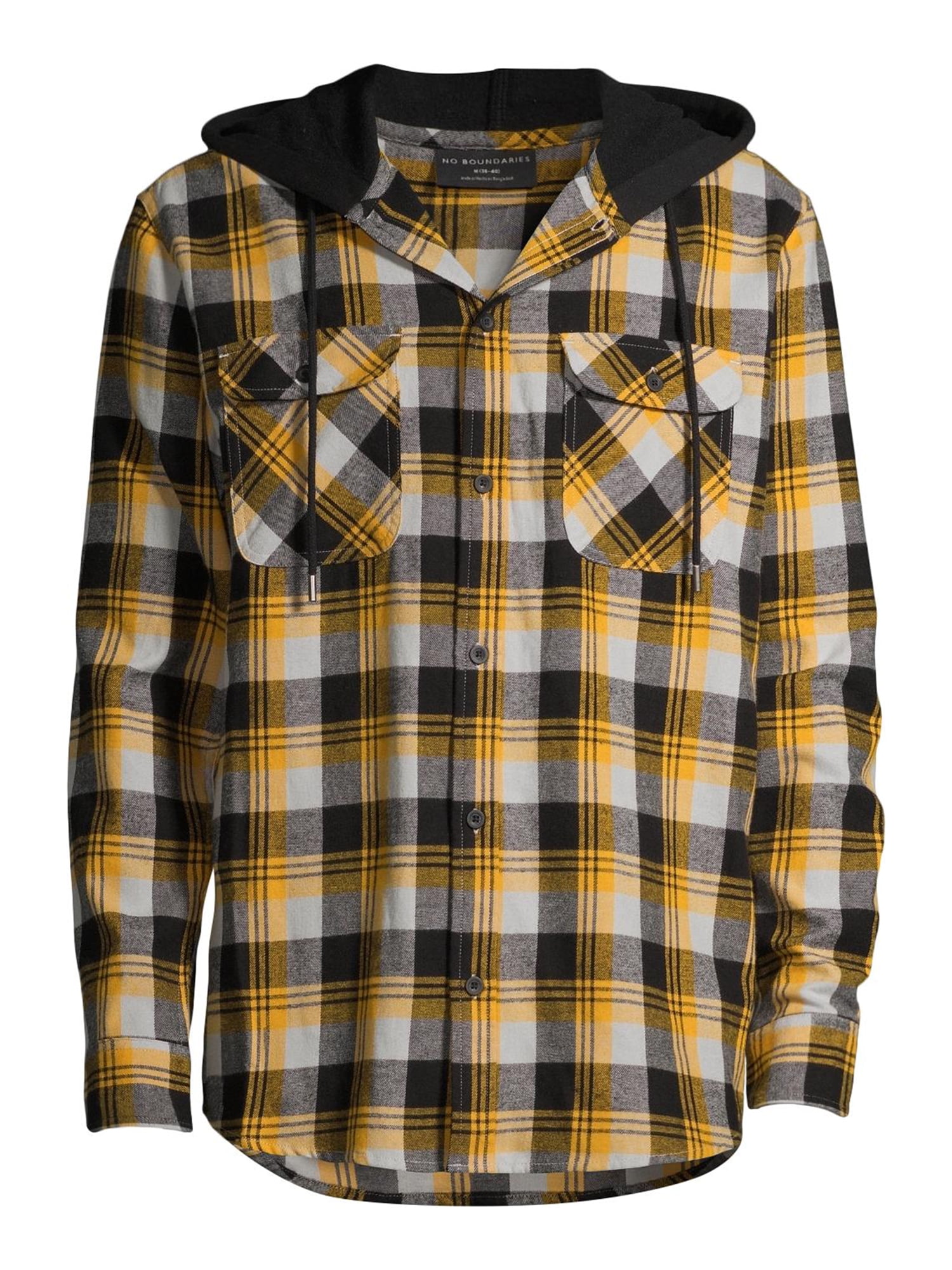 Yellow flannel with hood hot sale