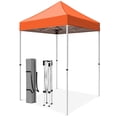 thumbnail image 4 of INTER HUT 5x5 Outdoor Pop up Canopy Gazebo, Instant Easy Set up Outdoor Canopy Commercial Fair Shelter, Orange, 4 of 9