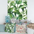 thumbnail image 2 of Designart ' Foliage Of Tropical Leaves On White ' Tropical Canvas Wall Art Print, 2 of 4