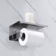 thumbnail image 3 of Portarrollos de papel higiénico de níquel cepillado con estante, acero inoxidable cuadrado para baño, moderno dispensador de rollos de papel higiénico antioxidante para montaje en pared más, 3 of 8