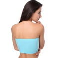 thumbnail image 4 of Women's Padded Bandeau Bra Strapless Basic Layer Tube Top Plus Size 1-3 Packs, 4 of 5