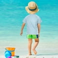 thumbnail image 4 of FORMRS Boys Rash Guard Short Sleeves Swim Shirt Quick Dry UPF 50+ Sun Protection, Sizes 3-12T, Blue Floral Tomatoes, 4 of 6