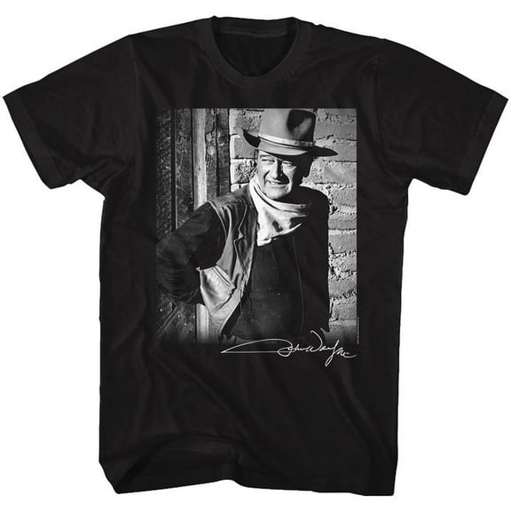 John Wayne Black Adult T-Shirt