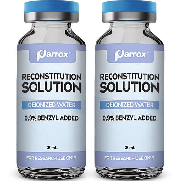 Parrox Laboratory Water Solution – 2 × 30mL Glass Vials | High-Purity Deionized Water for Laboratory & Industrial Use (2 Pack)
