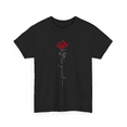 thumbnail image 2 of Red Rose Graphic Print T-Shirt For Women Casual Short Sleeve Tee 1 Pcs 100% Heavy Cotton - Comfortable Crew Neck, Soft Adorable Tees Tops, 2 of 6