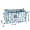 thumbnail image 3 of Cute Storage Basket Fabric Toy Organizer-Bow Preppy Desktop Storage Box Quilted Folding Storage for Gifts Home Decor Cute Storage Basket Desk Organizer for Home 11x7x5Inch, 3 of 6