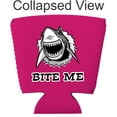 thumbnail image 2 of Bite Me Shark Party Cup Coolie (Magenta), 2 of 3
