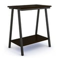 thumbnail image 2 of Leick Furniture Empiria Wood and Metal Narrow End Table with Shelf, Walnut/Bronze, 2 of 5