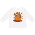 thumbnail image 3 of Inktastic Owl in a Pumpkin- cute for Halloween and Thanksgiving Boys or Girls Long Sleeve Toddler T-Shirt, 3 of 5