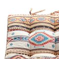 thumbnail image 2 of Benjara Tisa Traditional Ikat Pattern Fabric Chair Pad, Multicolor, 2 of 5