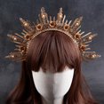 thumbnail image 2 of Diadema de diosa del sol, diadema vintage de VirginMary, disfraz de fiesta de Halloween, tocados para mujer, accesorios para el cabello, diademas de flores para mujeres y niñas, 2 of 5