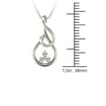 thumbnail image 4 of aaXia 10K White Gold 1/10ct. TDW Diamond Looping Teardrop Flower Pendant Necklace (H-I, I1-I2), 4 of 5