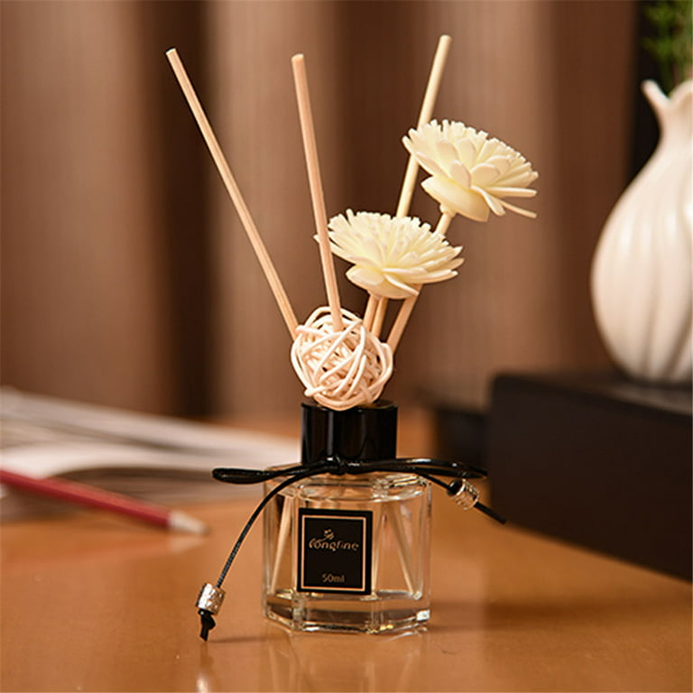 Home Decor Reed Oil Diffusers With Natural Sticks, Glass Bottle And Scented  Oil 50Ml