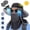 Dark Gray, variant on 2 in 1 Solar Fan Hat UPF50+ Wide Brim Sun Hat with Fans & Face Cover Neck Flap for Hiking Gardening Outdoor Work