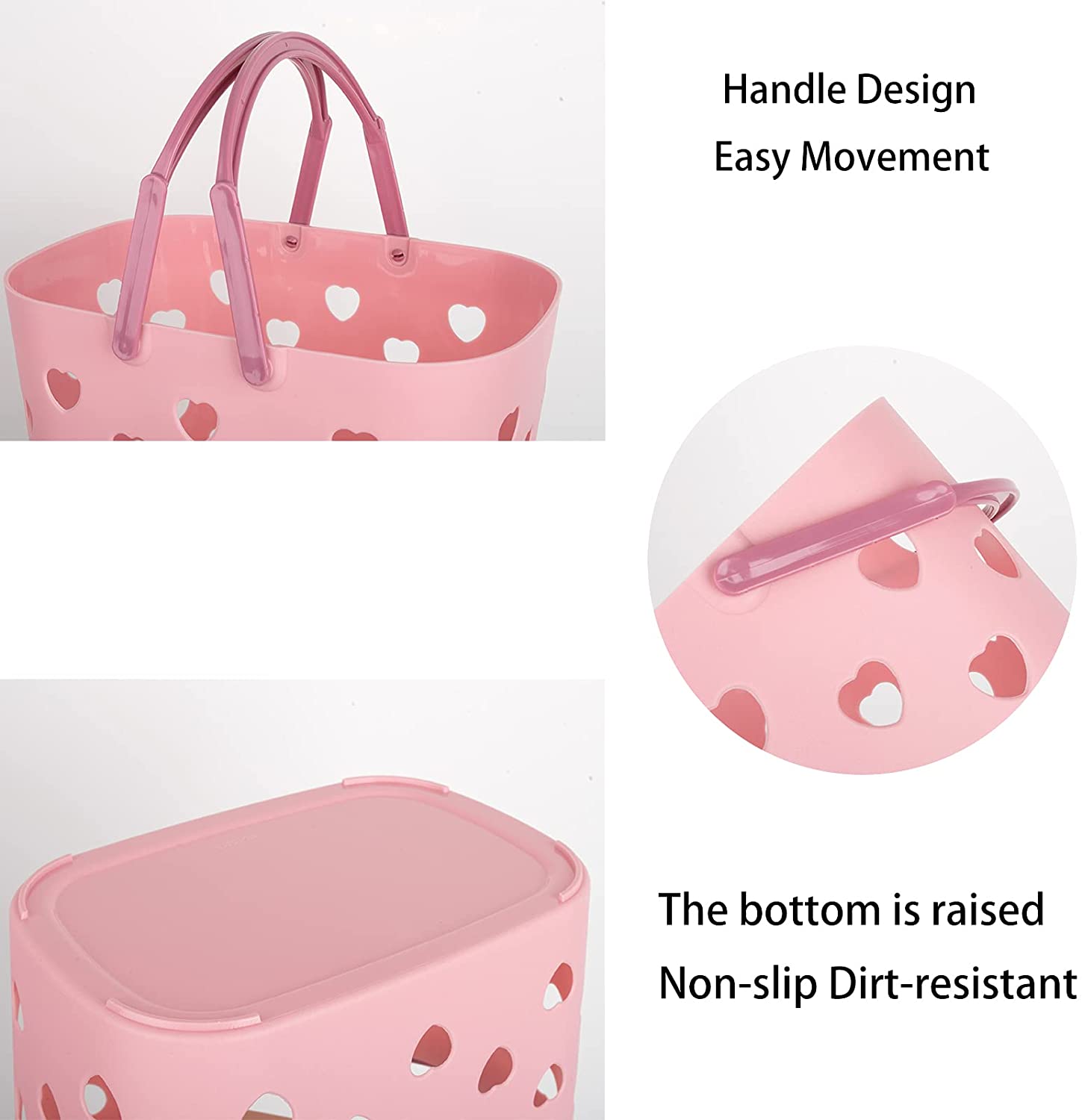 Portable Shower Caddy Tote Plastic Storage Basket with Handle Box Organizer Bin for Bathroom, Pantry, Kitchen, College Dorm, Garage - image 3 of 6