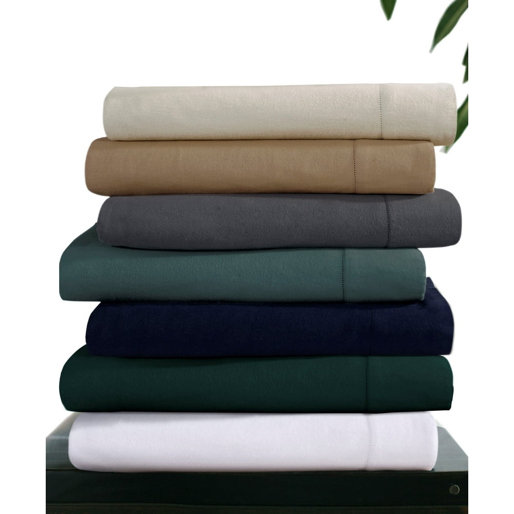 Heavyweight 200GSM Solid Extra Deep Pocket Flannel Sheet Set Twin
