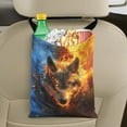 thumbnail image 5 of Yuyamidu Wolf Car Trash Bag Small Wastebasket Holder Collapsible Auto Storage Bag Hanging Trash Bin Accessories Van Waterproof Car Garbage Bag for Back Seat, 5 of 7