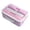 Pink, variant on Stijggn Tiffin Carrier Portable Thermal Food Heating Lunch Box, Leakproof Divided Snack Container, Compact Foldable Design, Microwave Safe Reusable Food Box for Gym Hiking Short Trips