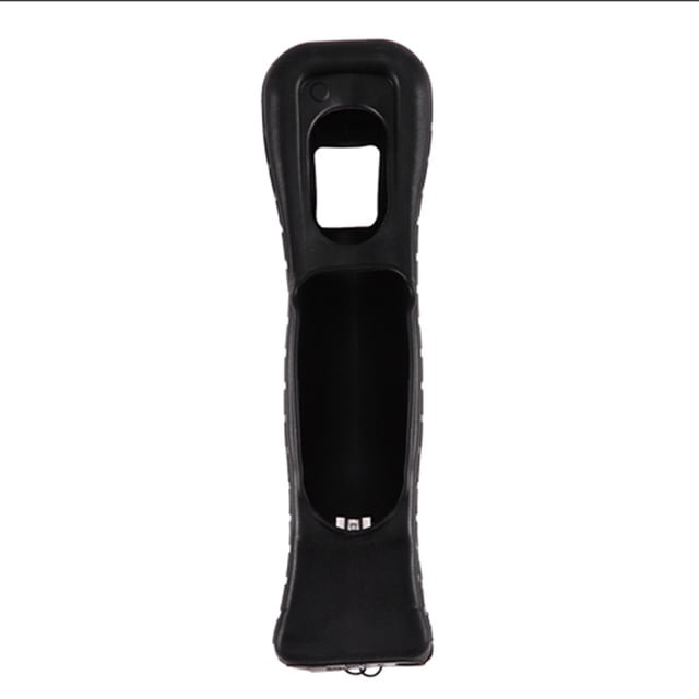 Funda de silicona con adaptador de sensor MotionPlus para el control remoto de Nintendo Wii, color negro