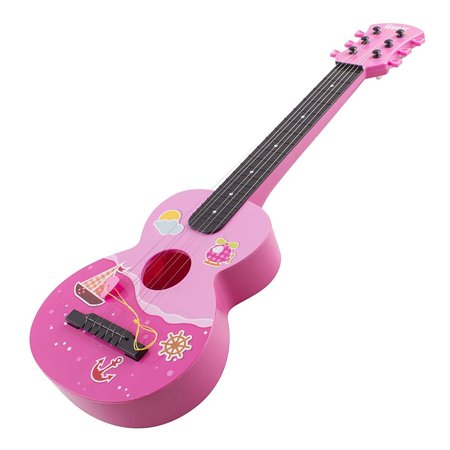 Toy Guitar 6 Metal String Acoustic Kids 26” Ukulele With Guitar Pick Rock