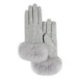 thumbnail image 2 of Aboser Ladies Gloves with Faux Fur Trim Fleece Winter Mittens Full Fingers Thermal Gloves Thicken Outdoor Touchscreen Mitten, 2 of 4
