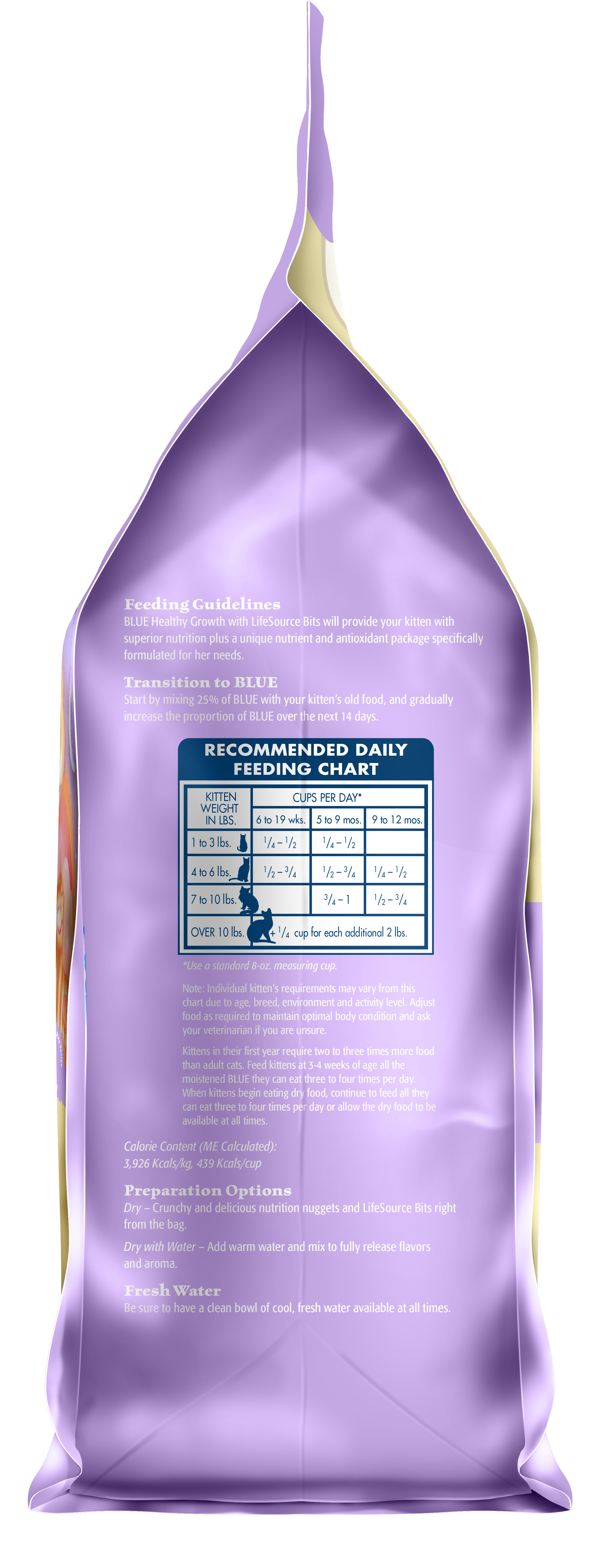 blue wilderness kitten food calories