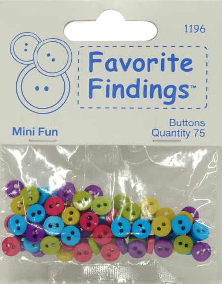Blumenthal Lansing Favorite Findings Assorted Small Buttons for Arts and Crafts Multicolor 75 Piece 