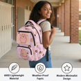 thumbnail image 6 of KUIFORTI Donut Capybara Kids School Backpack 17 Inch Casual Bookbag Girls Polyester Backpacks with Laptop Compartment for Elementary Primary Middle School, 6 of 7