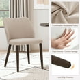 thumbnail image 4 of Modern Fabric Side Dining Chairs, Upholstered Dining Room Chairs Set of 4 - Camel, 4 of 8