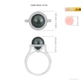 thumbnail image 4 of ANGARA Tahitian Cultured Pearl Halo Ring with Milgrain in 925 Sterling Silver for Women | June Birthstone, Birthday, Anniversary, Jewelry Gift for Women | Pearl Ring, 4 of 5